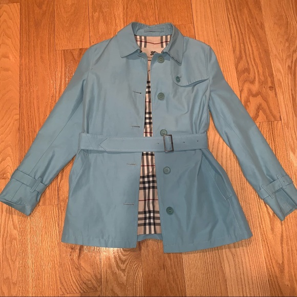 Burberry Turquoise Trench Jacket
